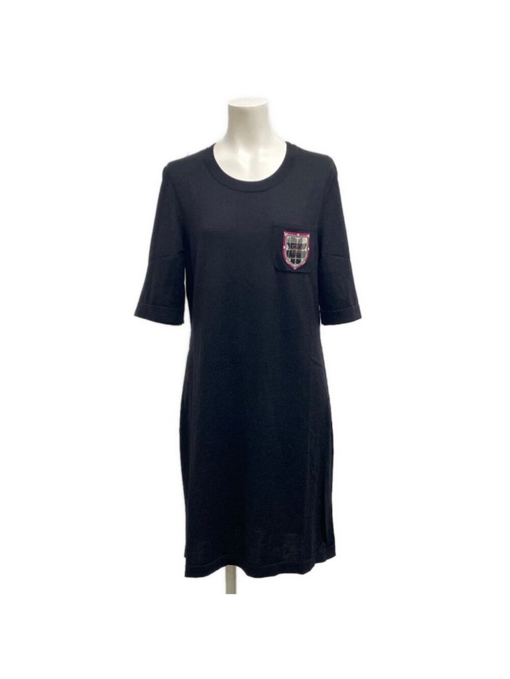 Chanel Dress M Black Gray Multi Wool